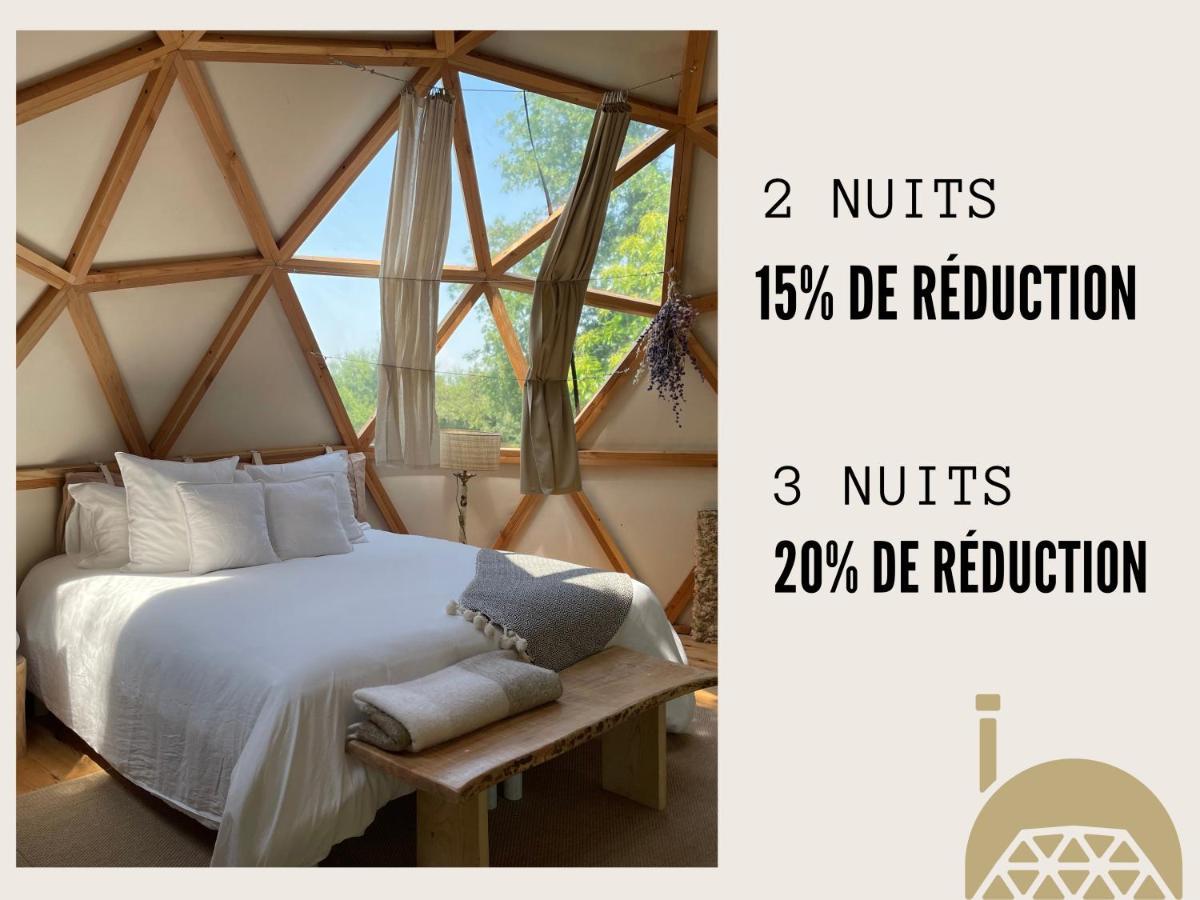 Dome Insolite Lichen Jacuzzi Et Petits-Dejeuners Inclus Gondrin エクステリア 写真